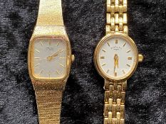 Collection of Four Quality Ladies Wrist Watches, comprising a Seiko Quartz bracelet watch with a