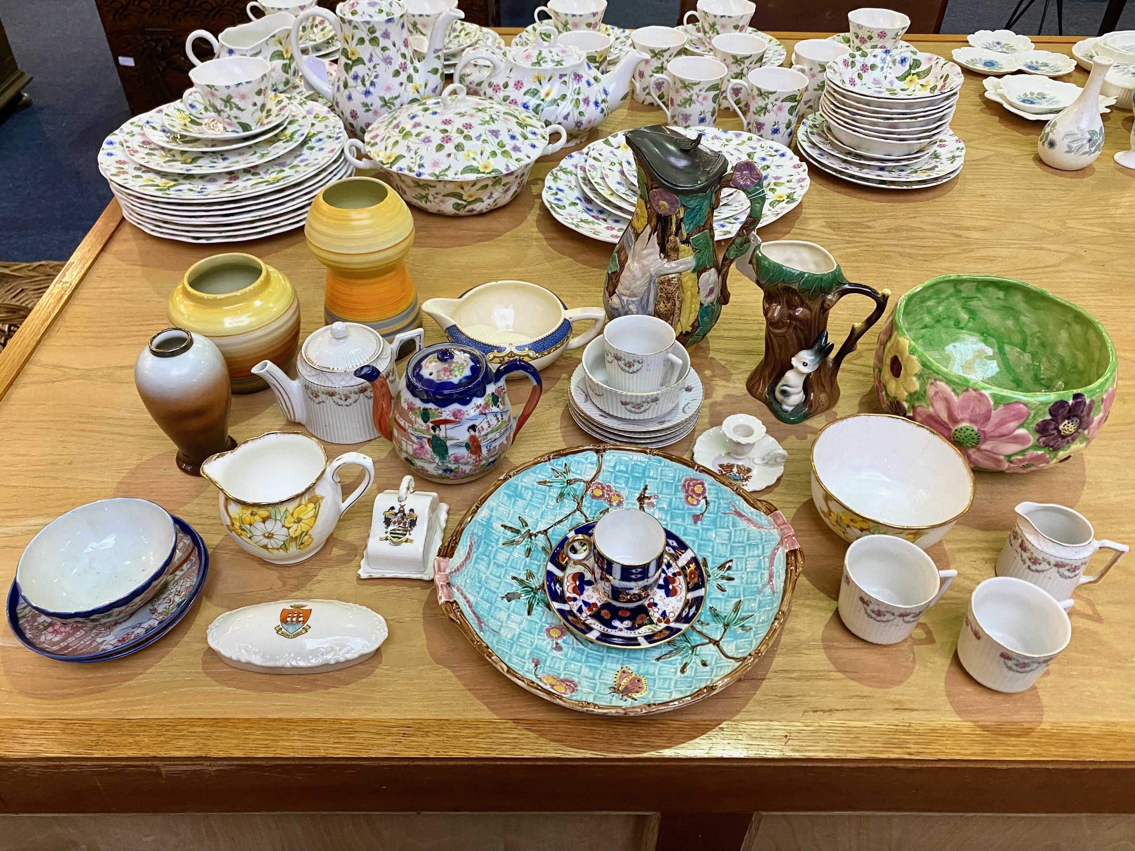 A Good Collection of Assorted Porcelain to include , assorted Crested ware, a hand painted
