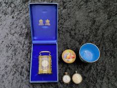 Small Collection of Quality Items, including Royal Worcester Trinket Box, hand painted decoration of