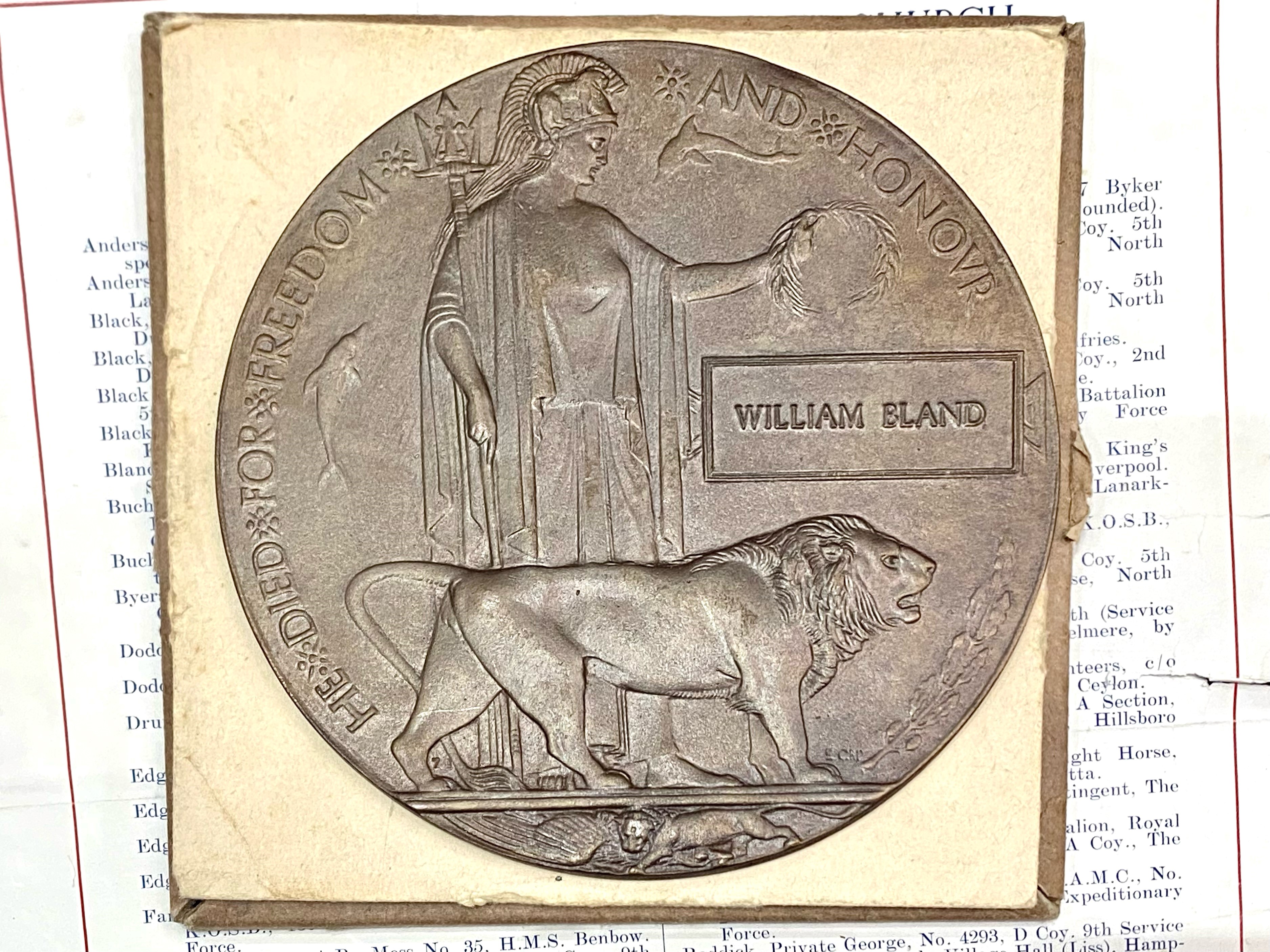 WW1 Death Plaque Together With A British War Medal And Victory Medal All In Official Boxes And Named - Image 2 of 4