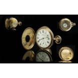 American Watch Company Waltham Large 14ct Gold Filled Demi Hunter Keyless Pocket Watch, guaranteed