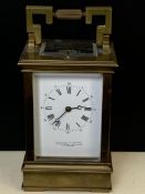 Penlington & Hutton Superb Brass Heavy Repeating Carriage Clock, with visible open platform