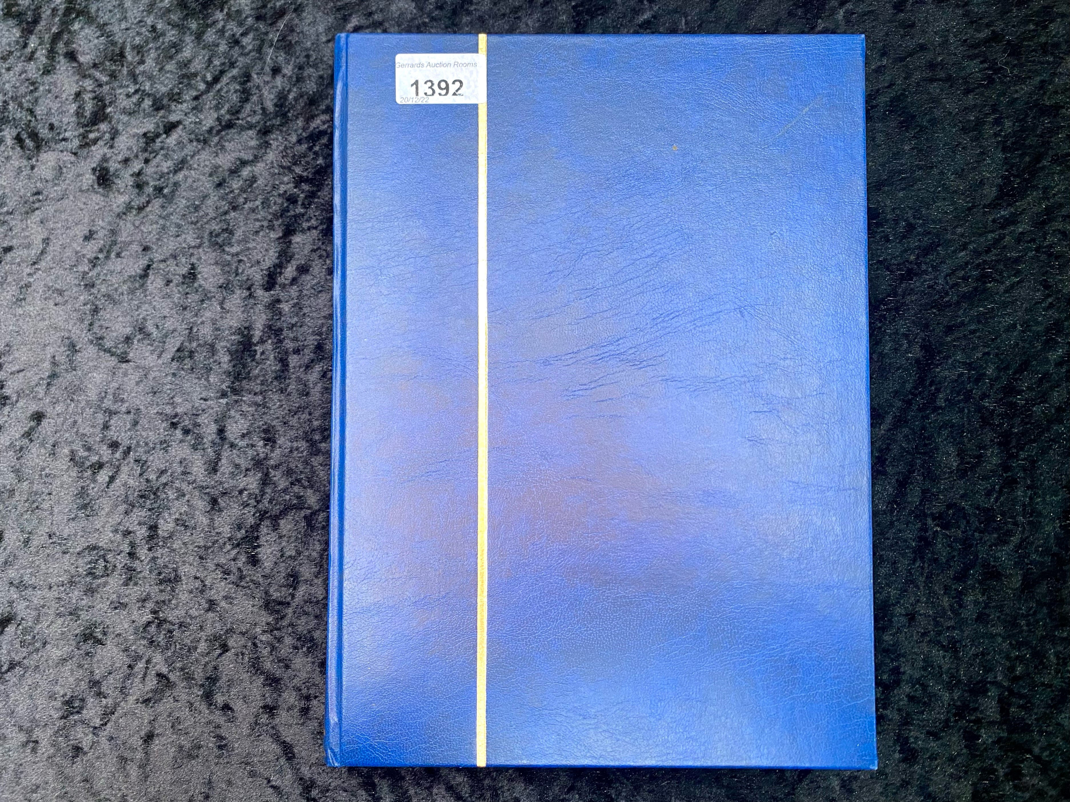 Stamp interest: Blue A4 stamp stockbook in good condition - (These are over £20 alone), crammed with
