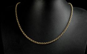 9ct Gold Belcher Chain with Full Hallmark for 9.375. Chain length 20 Inches - 50 cms. Excellent