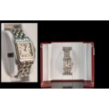 Gents Cartier Panthere Wristwatch Stainless Steal And 18ct Gold, Case Numbered 187957 06134,