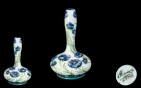 William Moorcroft Signed Small Florian Ware Specimen Vase ' Poppy ' Design. c.1903 - 1904. Florian