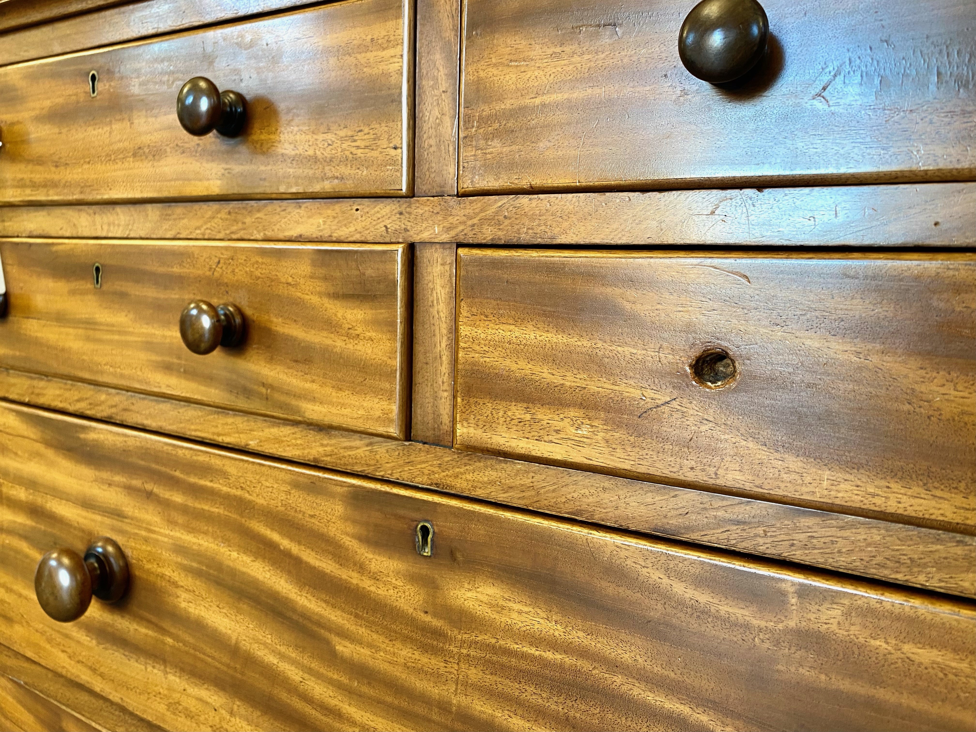 Mahogany Chest of Drawers, four small drawers over three deep drawers. Raised on stepped base, - Image 4 of 4