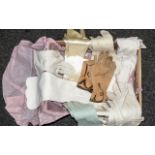 Collection of Antique & Vintage Gloves, including two pairs antique kid leather long gloves, three