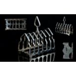 Edwardian Period Sterling Silver Six Tier Toast Rack in excellent design and proportions. Hallmark