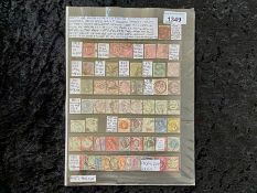 Stamps Interest - GB Queen Victoria to Edw VII Collection on hagners, from 1855 4d x 5 includes