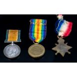 WW1 Group Of Three Medals To Include 1914-15 Star, War Medal And Victory Medal, All Awarded To 38218