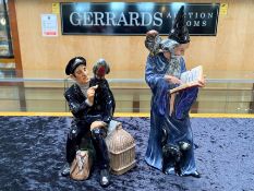 Two Royal Doulton Character Figures comprising The Wizard HN2877 25 cms in height and Shore Leave