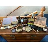 Box of Miscellaneous to Include Two Bibles, Mrs Beaton's Household Management, German Tankard,