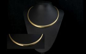 Ladies Excellent Quality 9ct Gold 'Cleopatra' Choker Necklace with snake body design in smooth,