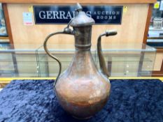 Ottoman Empire Water Jug, 19th Century, measures 14'' tall.