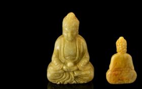 Small Jade Buddha, 2.5'' high, realistically modelled.
