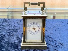 Henri Jacot Paris - Superb French 8 Day Striking & Repeating Carriage Clock, circa 1880. The case is