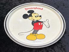 Disney Interest: Vintage Enamel Mickey Mouse Plate, Walt Disney Productions, approx. 11 inches (27.