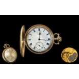 Elgin National Watch Co United States of America Key-less Gold Filled Full Hunter Pocket Watch ( 7