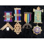 Four Masonic Silver Gilt Medals, all hallmarked.