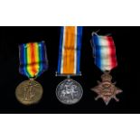 World War I Trio of Military Medals, awarded to 3-7091 Pte S Paton Gord. Highrs. 1. 1914 - 1918