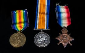 World War I Trio of Military Medals, awarded to 3-7091 Pte S Paton Gord. Highrs. 1. 1914 - 1918