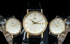 Omega - Gents 9ct Gold Cased Automatic Wrist Watch. c.1970's. Features Pearl Coloured Dial, Gold