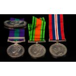 A Trio Military Medals Awarded To 14148747 - Pte I B Mangnall RMP. 1. Palestine Medal 1945 - 1948,