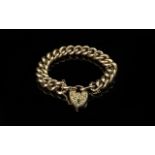 Antique Period Fine Quality 9ct Gold Snakeskin Body Design Curb Bracelet,