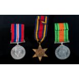 WW2 Group Of Three Medals To Include Burma Star, Defence And War Medal, Official Addressed Box To