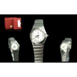 Omega Constellation Perpetual Calendar Steel Wrist Watch ( Mens ) Caliber 1680. Number to Back of