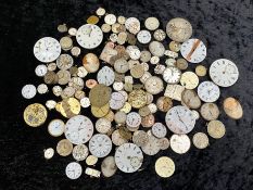 Large Collection of Antique and Vintage Pocket Watch and Wristwatch Movements plus watch parts etc.