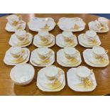 Shelley Fine Bone China Tea Service (37 pieces) comprising, side plates, 12 cups, 9 saucers, 12 side