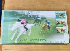 Peers Hardy Electronic 4 Horse Racing Derby Game, boxed with sound, electronic winners board and