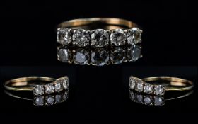 18ct Yellow Gold Good Quality Five Stone Diamond Set Ring, marked 18ct to shank. The five