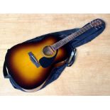 Yamaha Guitar F310P, Acoustic guitar with case, includes two instruction books for Beginners.