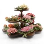 Capodimonte flowers, Franklin Mint "Cries of London" series, thimbles, miniature vases.