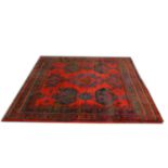 An Ushak Turkish carpet, 100cm square