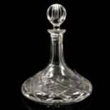 Waterford Crystal fruit bowl, vase and a cut glass decanter.