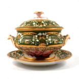 Rose & Co Coalport sauce tureen and stand.