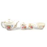 A collection of Royal Crown Derby bone china teaware, Derby Posies