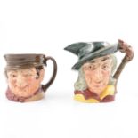 Collection of mostly large-sized character jugs, Doulton and Beswick