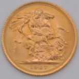 Elizabeth II gold Sovereign coin, 1967, 8g.