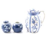 Quantity of blue and white printware pottery,