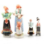 Collection of Hungarian porcelain figures and animals
