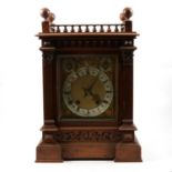 Walnut bracket clock,