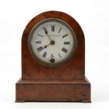 Victorian walnut mantel clock,