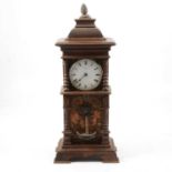 French walnut fountain clock,