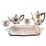 Viners of Sheffield four-piece plated tea set