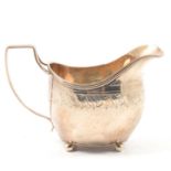 Georgian silver milk jug, Duncan Urquhart & Naphtali Hart, London 1809.